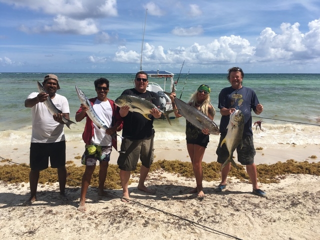 Costa Maya Private Deep Sea Fishing Excursion We got the Jack!!!!
