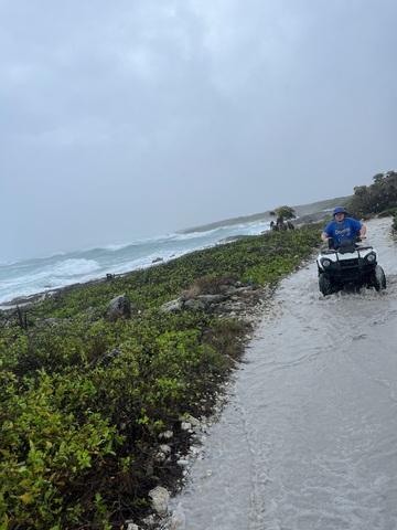 Cozumel Wild Side ATV, Mayan Ruin, and Virgin Beaches Adventure Excursion Rain won't stop you!