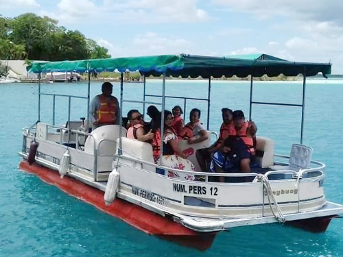 Costa Maya Pontoons Boat Ride Excursion Reservations