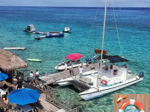 Cozumel Catamaran Marine Park Snorkel, El Cielo and Beach Club Excursion
