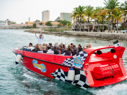 Cozumel Twister Jet Boat Fun and Passion Island All Inclusive Beach Excursion