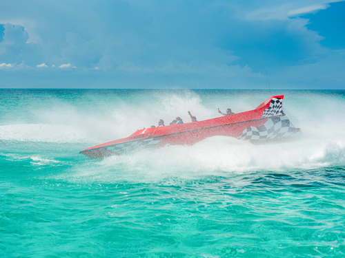Cozumel Twister Jet Boat Fun and Passion Island All Inclusive Beach Excursion