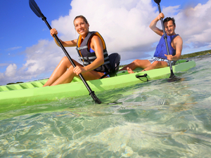 Falmouth Tropical Lagoon Kayak and Beach Break Excursion with Lunch