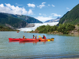 Juneau Mendenhall Lake Kayak and Salmon Bake Excursion