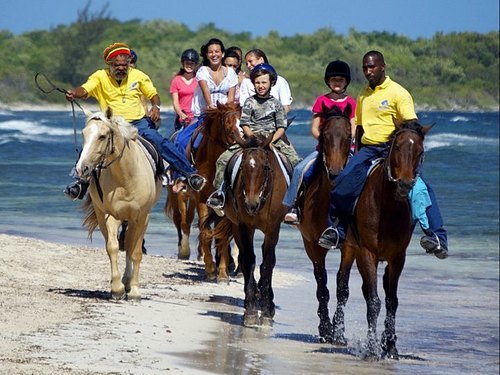 Montego Bay  Jamaica ride horses on beach Booking