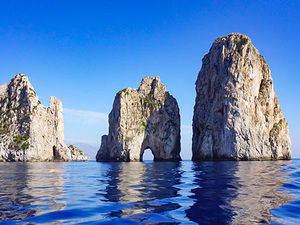 Naples Boat Cruise to Capri Faraglioni Rocks Excursion