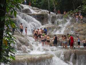 Ocho Rios Blue Hole and Dunn's River Falls Excursion with Cocktails and Lunch at Reggae Hill