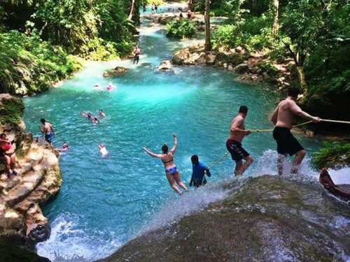 Ocho Rios Ocho Rios Blue Hole, Dunn's River Falls, Lunch and Cocktails at Reggae Hill Tour Cost