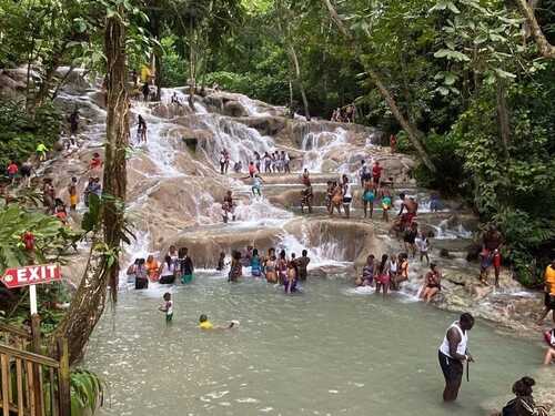 Ocho Rios Ocho Rios Blue Hole, Dunn's River Falls, Lunch and Cocktails at Reggae Hill Excursion Reservations