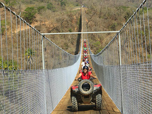 Puerto Vallarta Jorullo Longest Suspension Bridge and Waterfall ATV Excursion Adventure