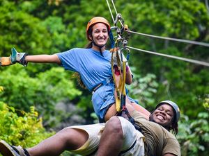 Roatan Canopy Zip-Line and Beach Excursion Adventure Combo