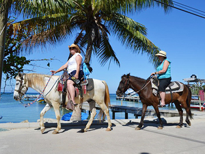 Roatan Horseback Riding and Private Day Pass at Brady's Cay Beach Excursion