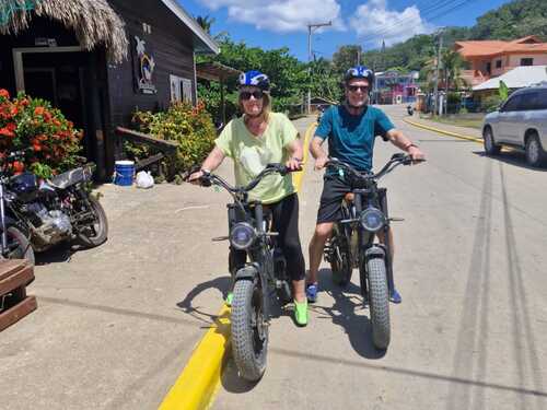 Roatan Mangrove Tunnel with E-Bike Adventure, Food Tasting, and Beach Break Excursion