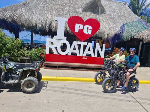 Roatan Mangrove Tunnel with E-Bike Adventure, Food Tasting, and Beach Break Excursion