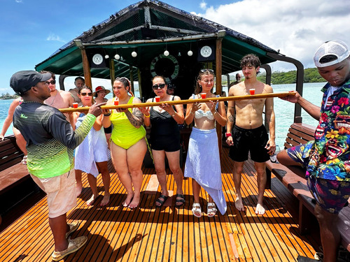 Roatan Tiki Boat Catamaran Adventure Excursion