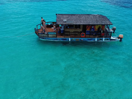 Roatan Tiki Boat Catamaran Adventure Excursion