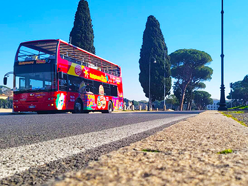 Rome City Sightseeing Hop On Hop Off Bus by Train from Civitavecchia