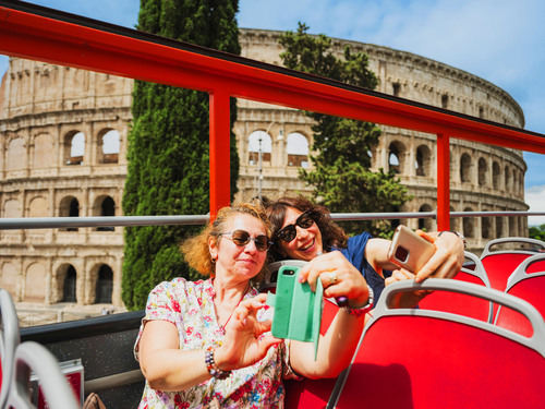 Rome City Sightseeing Hop On Hop Off Bus by Train from Civitavecchia