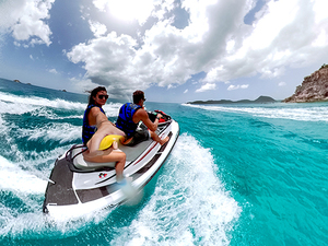 St. John's Antigua Guided Jet Ski Adventure and Beach Excursion Combo