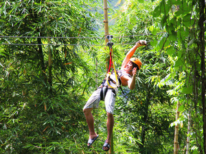 St. Lucia Catamaran Cruise and Zip Line Adventure Excursion