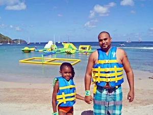 St. Lucia Splash Island Beach Break, Lunch and Water Park Day Pass with Transfer