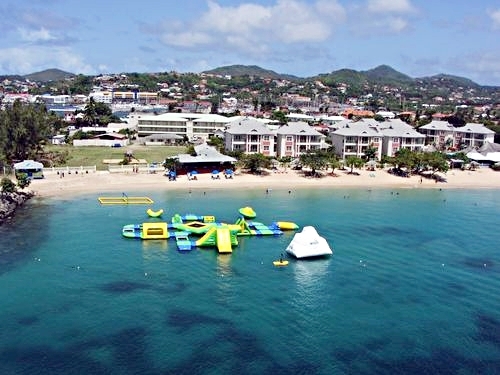 St. Lucia Splash Island Beach Break, Lunch and Water Park Day Pass with Transfer