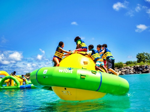 St. Lucia Splash Island Beach Break, Lunch and Water Park Day Pass with Transfer