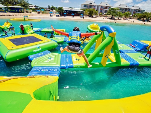 St. Lucia Splash Island Beach Break, Lunch and Water Park Day Pass with Transfer