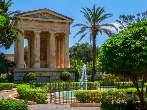 Valletta Barracca Gardens Walking Excursion Reservations