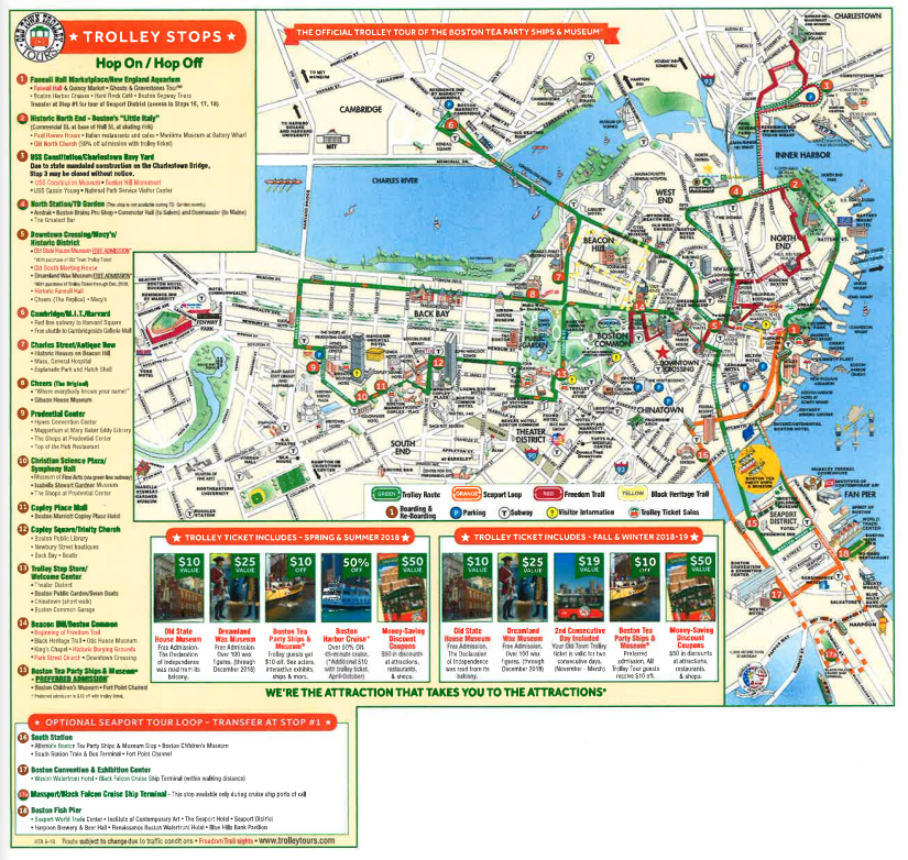 boston trolley tours map